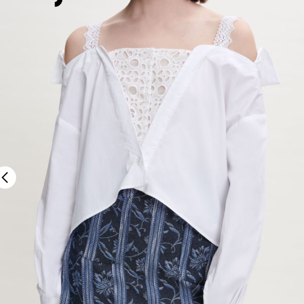 Maje Trompe L’oeil Lace Shirt Size 1